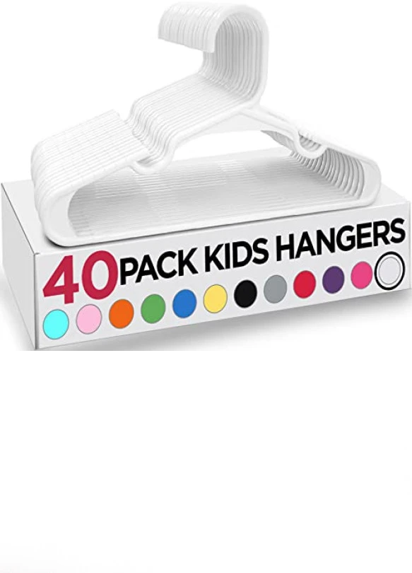 main_image_Pack de 40 perchas de plástico infantiles Utopia Home 🖤