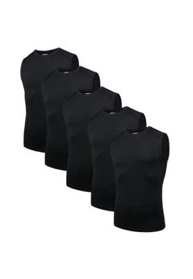 Pack de 5 camisetas sin mangas transpirables para hombre AMZSPORT