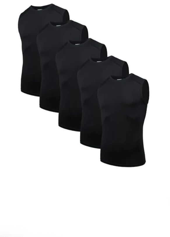 main_image_Pack de 5 camisetas sin mangas transpirables para hombre AMZSPORT