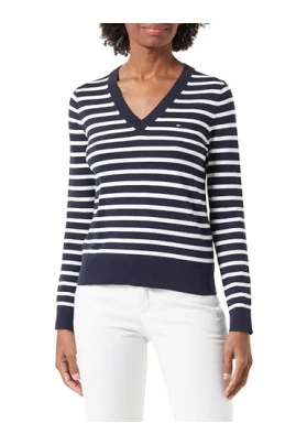 Jersey V-NK de punto Hilfiger CO para mujer