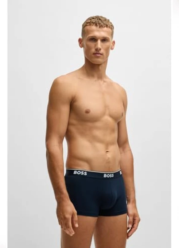 1_Pantalones cortos HUGO BOSS Trunk 3p Co/El, para hombre.