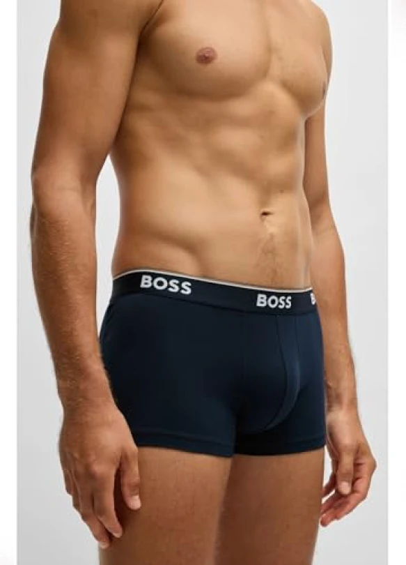3_Pantalones cortos HUGO BOSS Trunk 3p Co/El, para hombre.