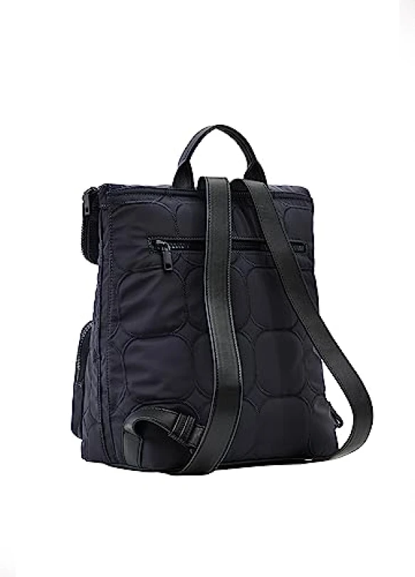 1_Bolso mochila sintético Desigual Be Random Nera para mujer