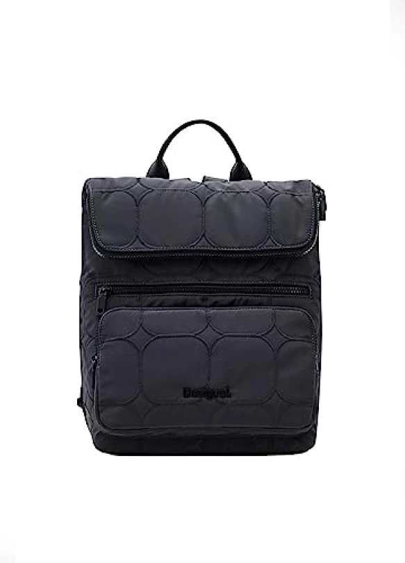 3_Bolso mochila sintético Desigual Be Random Nera para mujer
