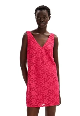 Vestido Chaleco de Encaje Desigual para Mujer