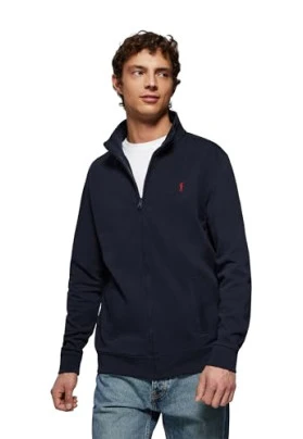 Sudadera 100% Algodón sin capucha, Polo Club con logo bordado