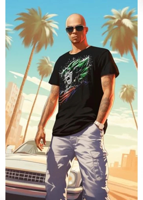 4_Camiseta Goku con diseño de Dragon B para hombre