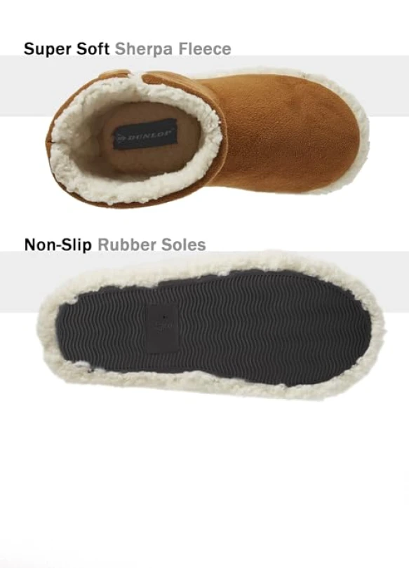 4_Botines de piel para hombre Dunlop con suelas antideslizantes