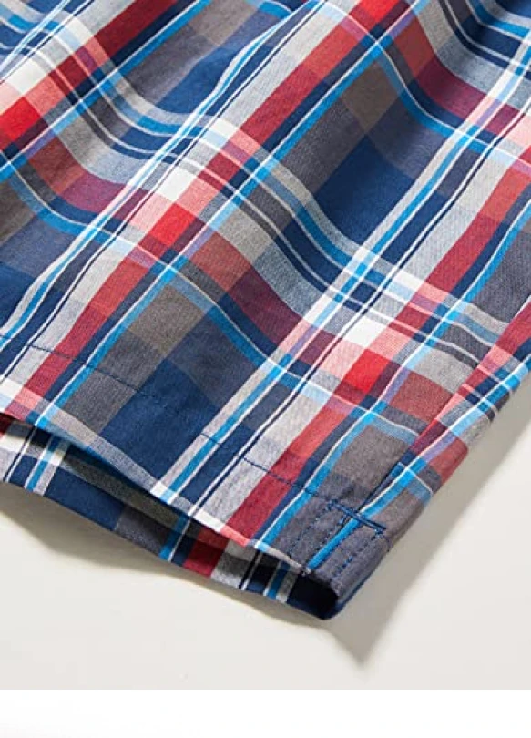 3_Boxers Emporio Armani Yarn Dyed Woven Pyjama para hombre