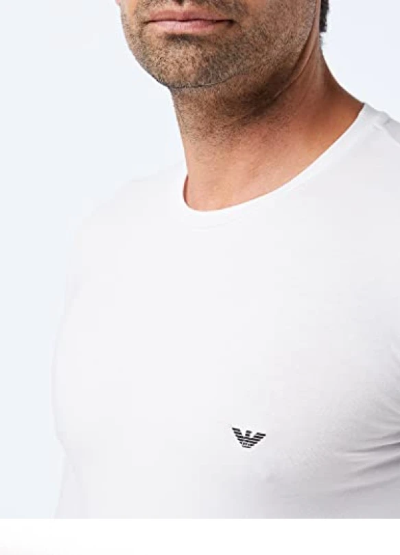 1_Camiseta básica de algodón elástico Emporio Armani para hombre