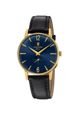 Reloj FESTINA para hombre con caja de acero inoxidable y correa de cuero.