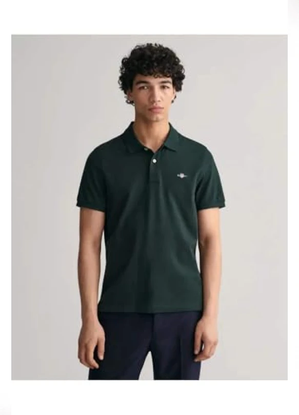 3_Camisa GANT Polo Reg Shield SS Pique para hombre