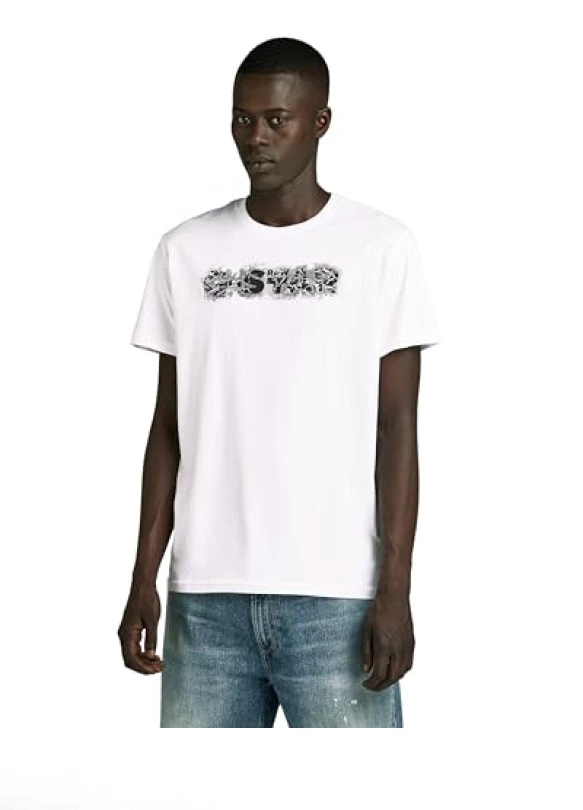 main_image_Camiseta G-STAR Hombre con logo desgastado
