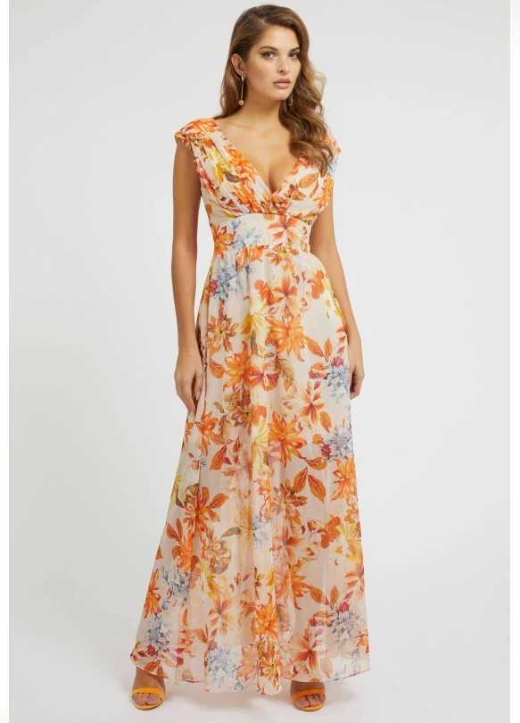 main_image_MIT ALLOVER BLUMENPRINT - Vestido largo - orange mehrfarbig