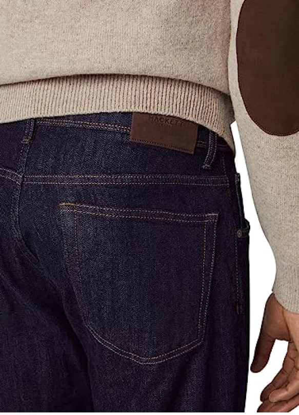 4_Hackett London Rinse Wash Cl Jeans, Azul (Denim Blue), 33W/34L para Hombre