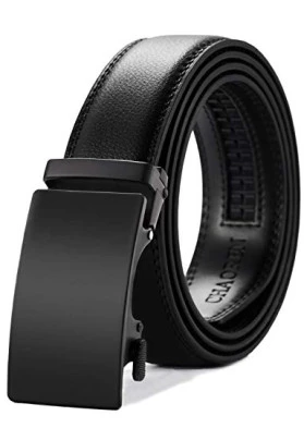 Cinturón de cuero para hombre CHAOREN con hebilla automática ajustable.