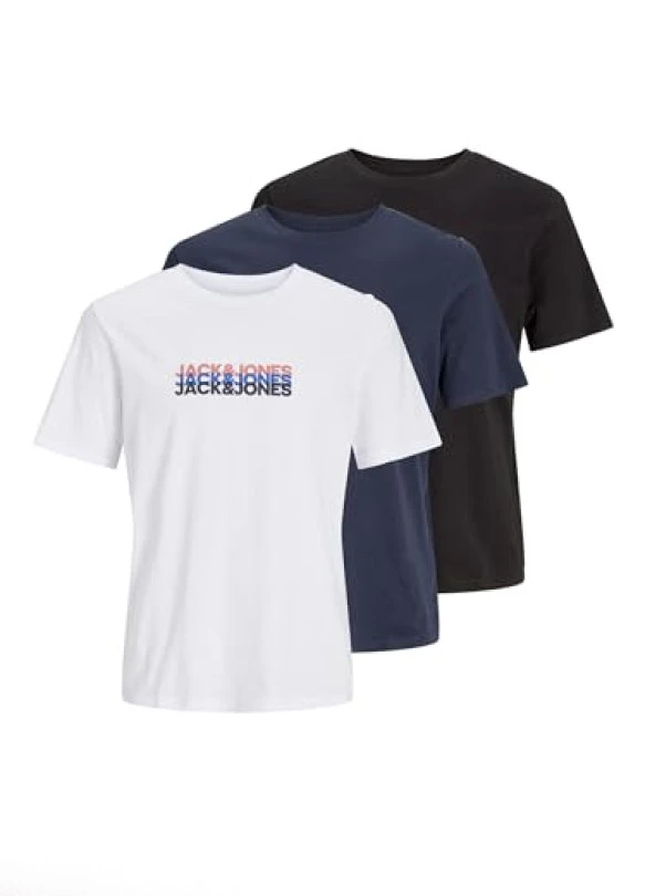 main_image_Camiseta JACK & JONES Jjcyber tee SS Crew Neck (Pack de 3)