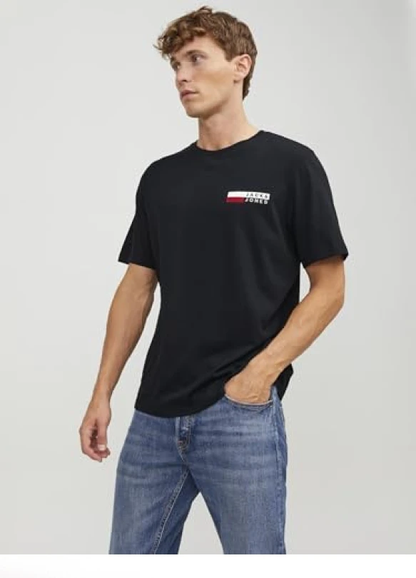 1_Camiseta JACK & JONES Jjecorp Logo de cuello redondo para hombre.