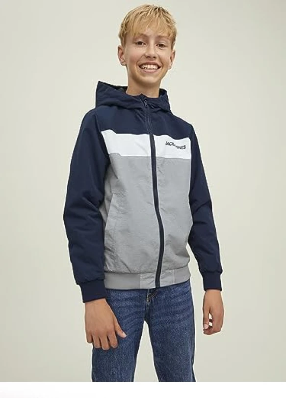 5_Chaqueta bomber para niños JACK & JONES Jjerush Blocking Hood