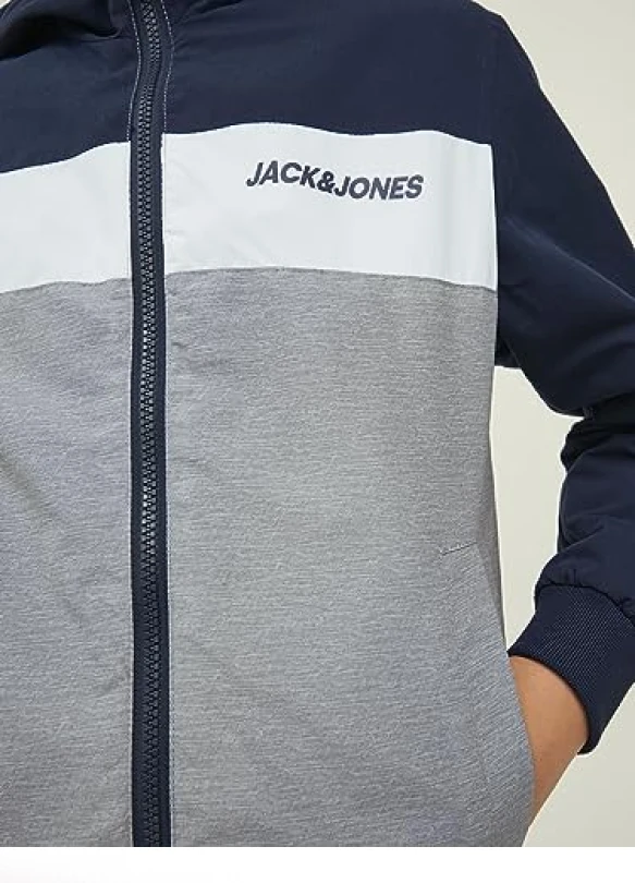 3_Chaqueta bomber para niños JACK & JONES Jjerush Blocking Hood