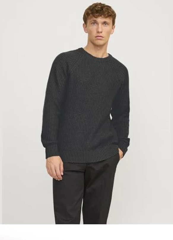 1_JACK & JONES Jersey de punto para hombre Jjjones Knit Crew Neck
