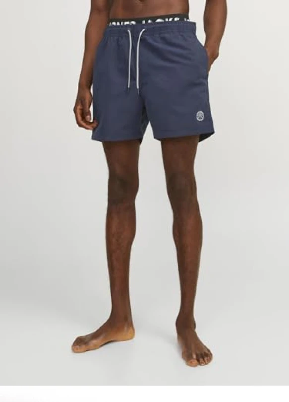 4_Jack & Jones Mens Double. Bañador con Doble Cintura, Hombre