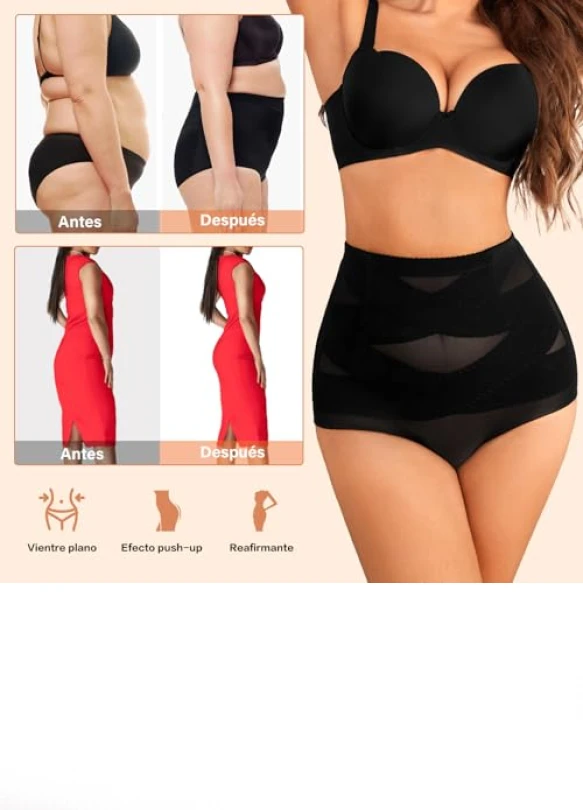 4_Fajas reductoras DIGZ para mujer, cintura alta, sin costuras.