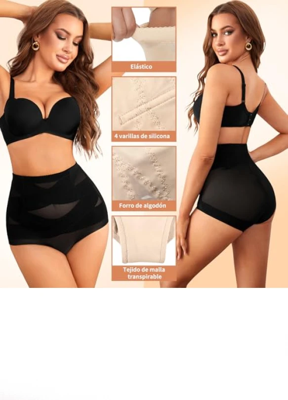 3_Fajas reductoras DIGZ para mujer, cintura alta, sin costuras.