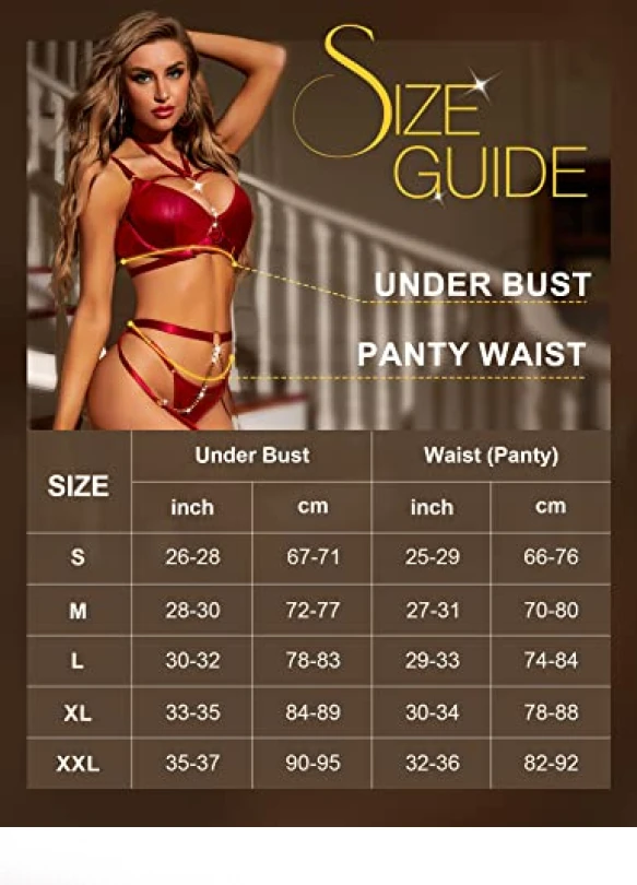 4_Lencería sexy para mujer, conjunto de sujetador y braguita con liga.