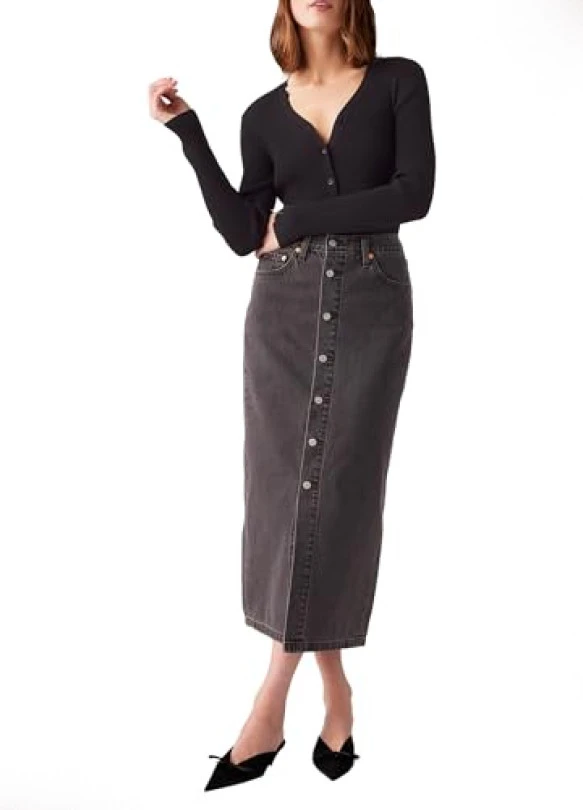 main_image_Falda vaquera midi para mujer Levi's Button