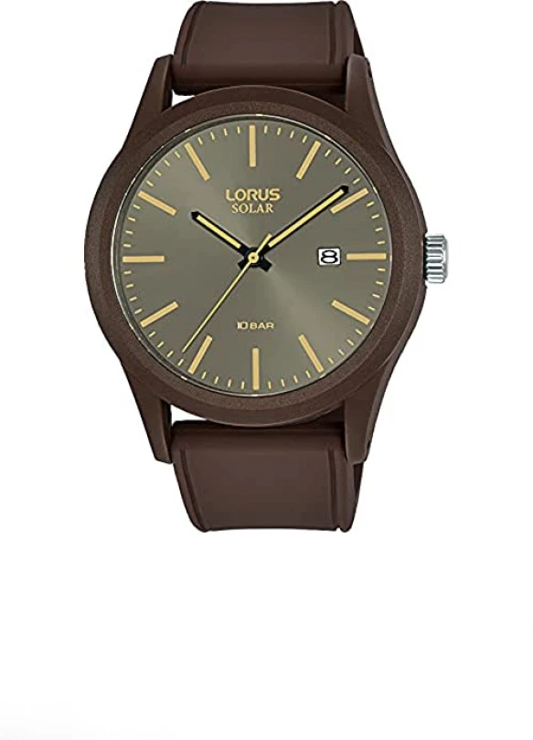 main_image_Reloj analógico Lorus para hombre con correa de silicona.