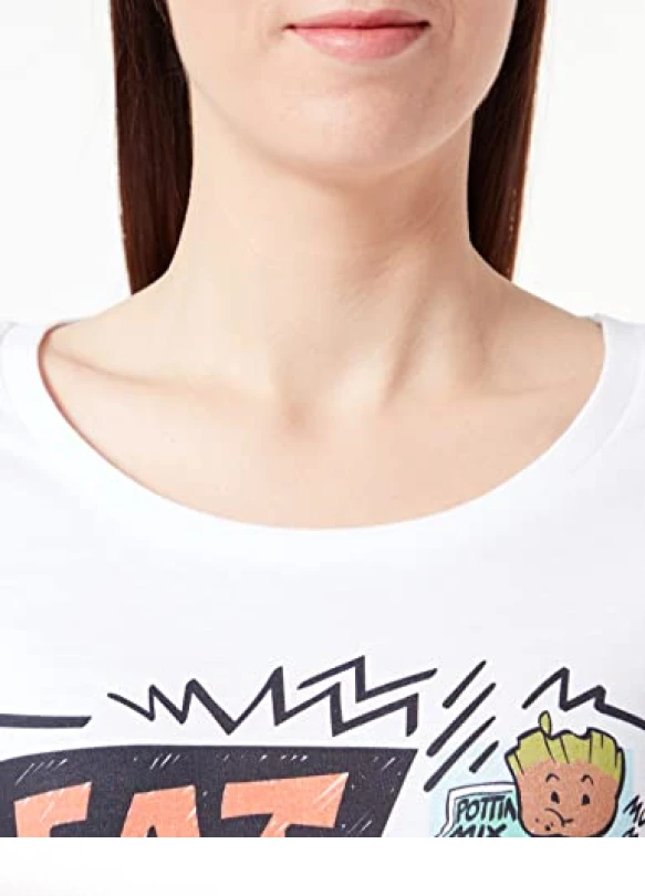 1_Camiseta Estampada de Marvel para Mujer: Moda Cómoda y Estilizada