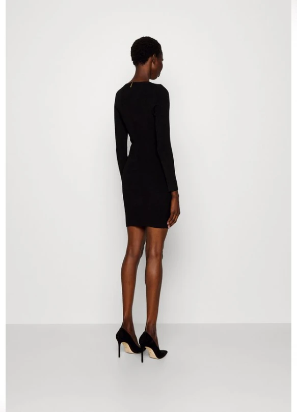 1_EMPIRE CUTOUT  - Vestido de punto - black