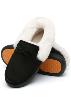 Zapatillas de casa para mujer Mishansha con forro de felpa y espuma.