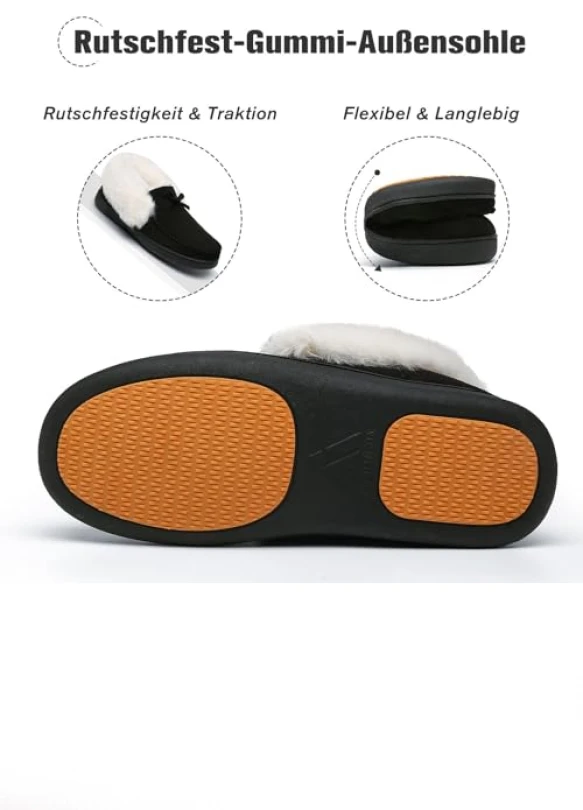 4_Zapatillas de casa para mujer Mishansha con forro de felpa y espuma.