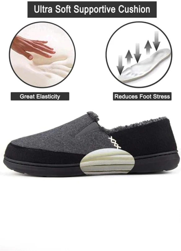 2_Zapatillas de Casa Zigzagger para Hombre con Microgamuza y Espuma de Memoria
