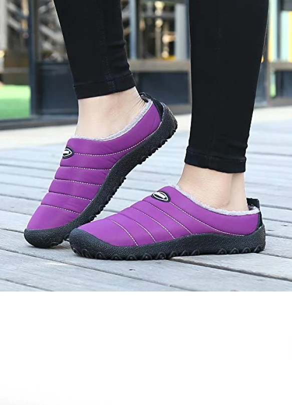 4_Zapatillas de invierno suaves y calientes para interior y exterior.
