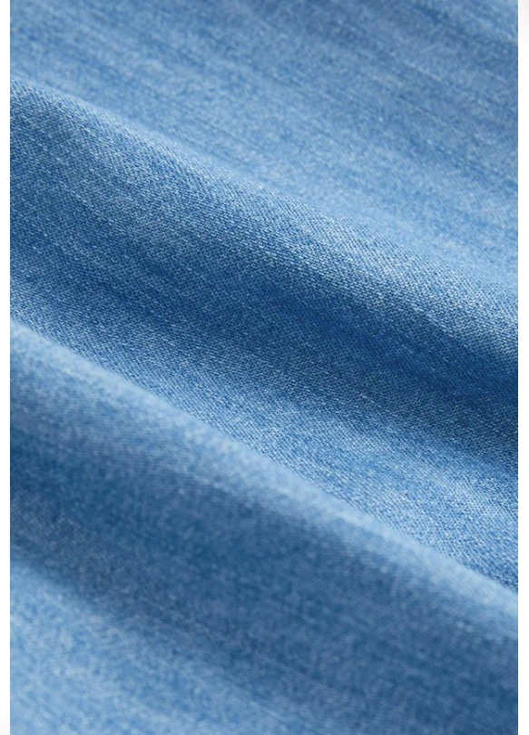 3_BUTTON THROUGH DENIM SUMMER DRESS TALL - Vestido vaquero - blue