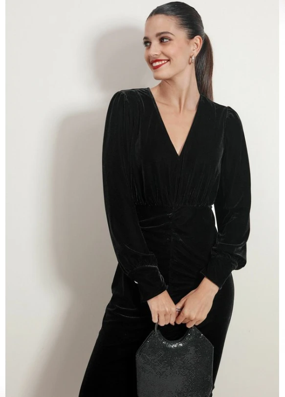1_PETITE - Vestido de tubo - black