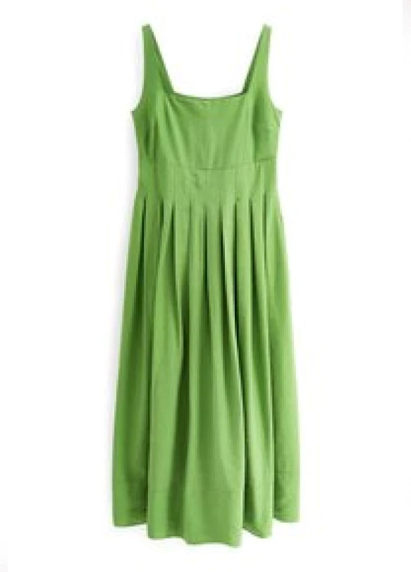 3_PLEATED MIDI PETITE - Vestido largo - green