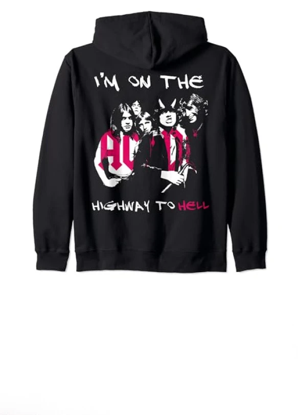 main_image_Sudadera con capucha ACDC I'm On The Highway To Hell