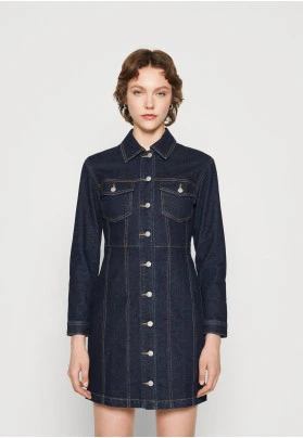ONLHEATHER RINSE DRESS - Vestido vaquero - dark blue denim