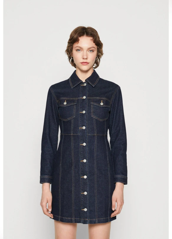 main_image_ONLHEATHER RINSE DRESS - Vestido vaquero - dark blue denim