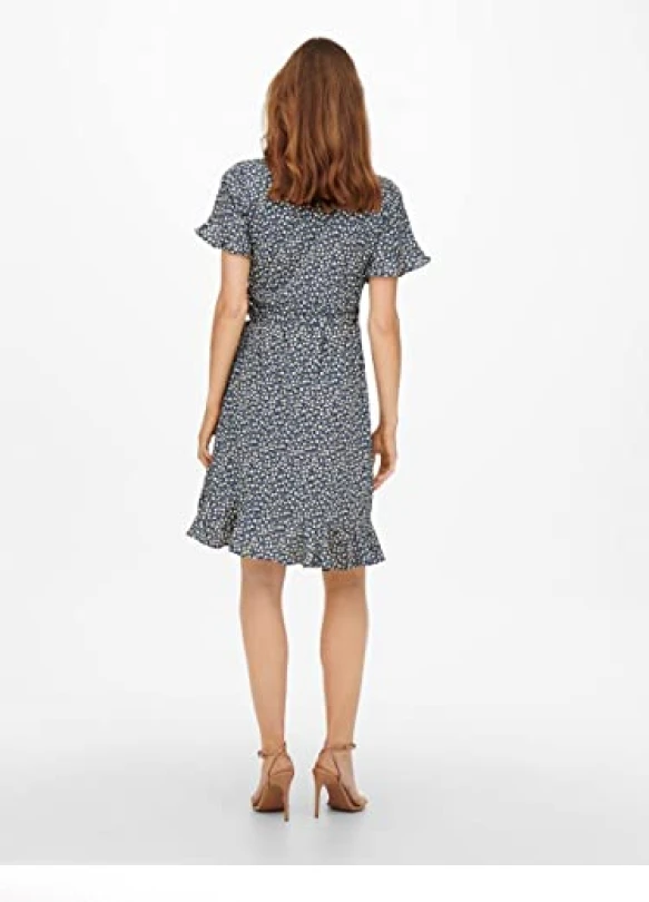 4_Vestido ONLY Onlolivia S/S Wrap Dress Wvn Noos para mujer