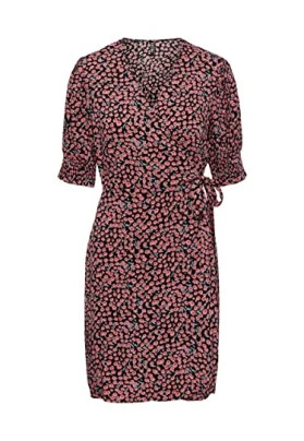 Vestido wrap PIECES Pcnya con estampado de flores