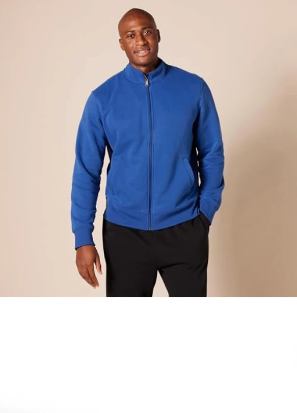 5_Sudadera de forro polar con cuello Perkins de Amazon Essentials