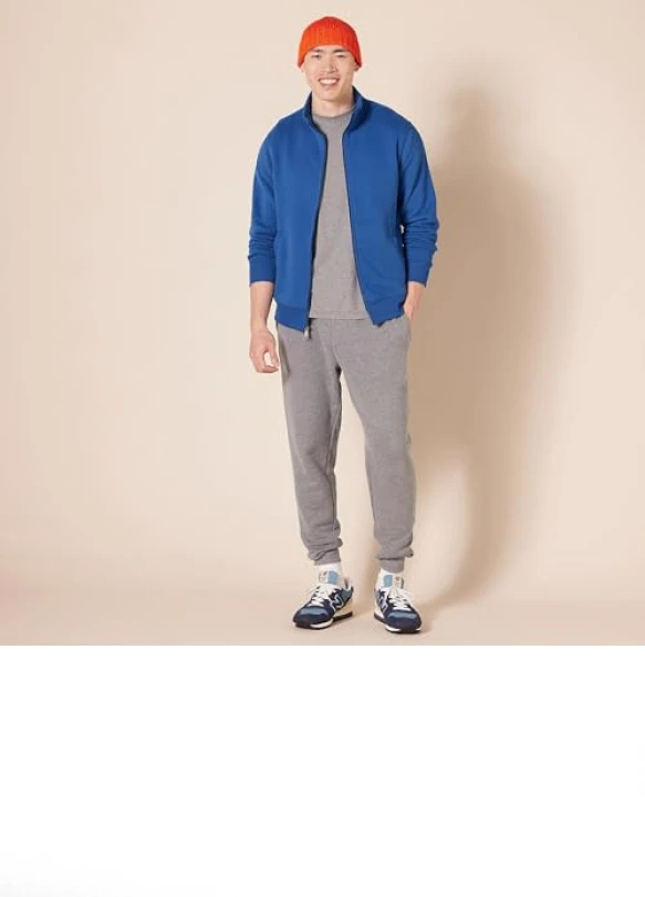 4_Sudadera de forro polar con cuello Perkins de Amazon Essentials