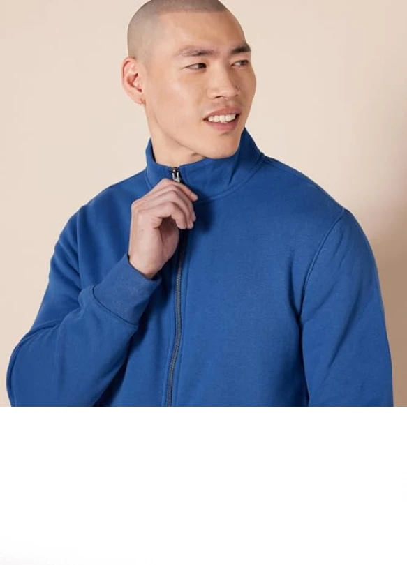 3_Sudadera de forro polar con cuello Perkins de Amazon Essentials