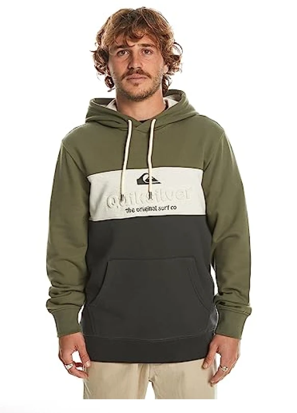 1_Sudadera con capucha para hombre Quiksilver Emboss Block