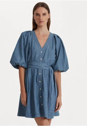 AMAHILY SHORT SLEEVE DAY DRESS - Vestido vaquero - salt creek wash